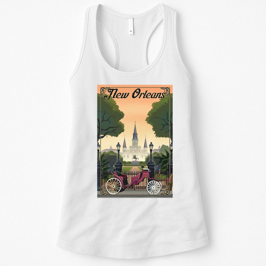 New Orleans Vintage Travel Poster Womens Tank Top