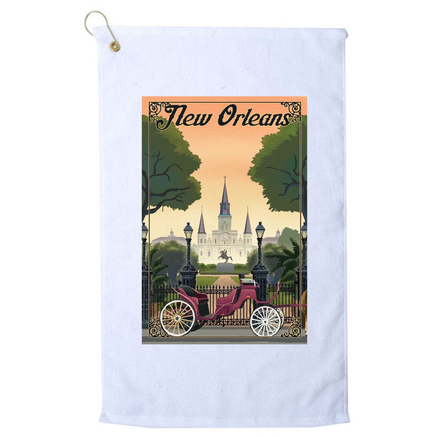 New Orleans Vintage Travel Poster Golf Towel