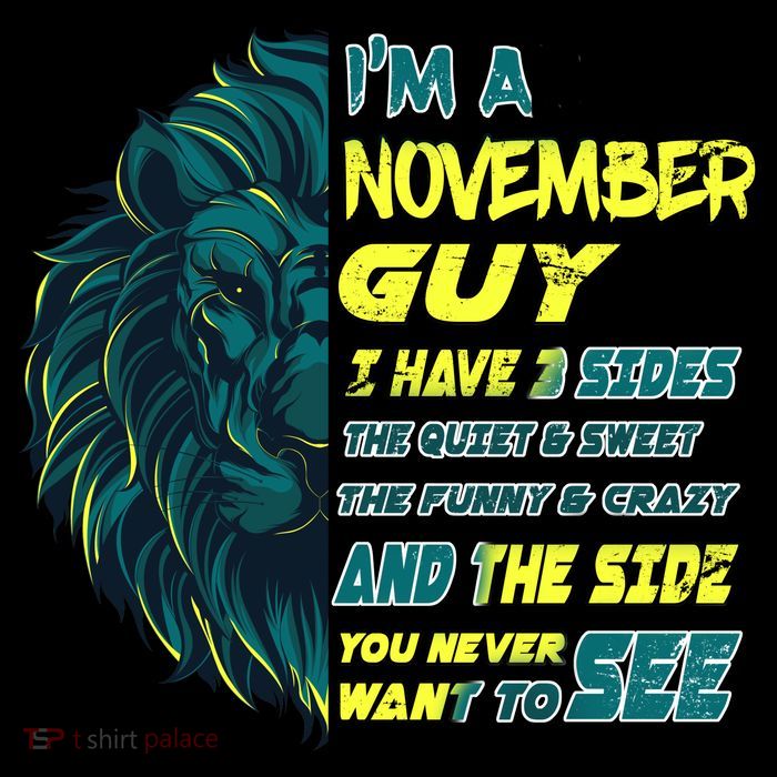 November Birthday Guy Has 3 Sides Sweet Funny Crazy  Tall T-Shirt
