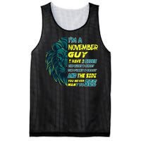 November Birthday Guy Has 3 Sides Sweet Funny Crazy  Mesh Reversible Basketball Jersey Tank