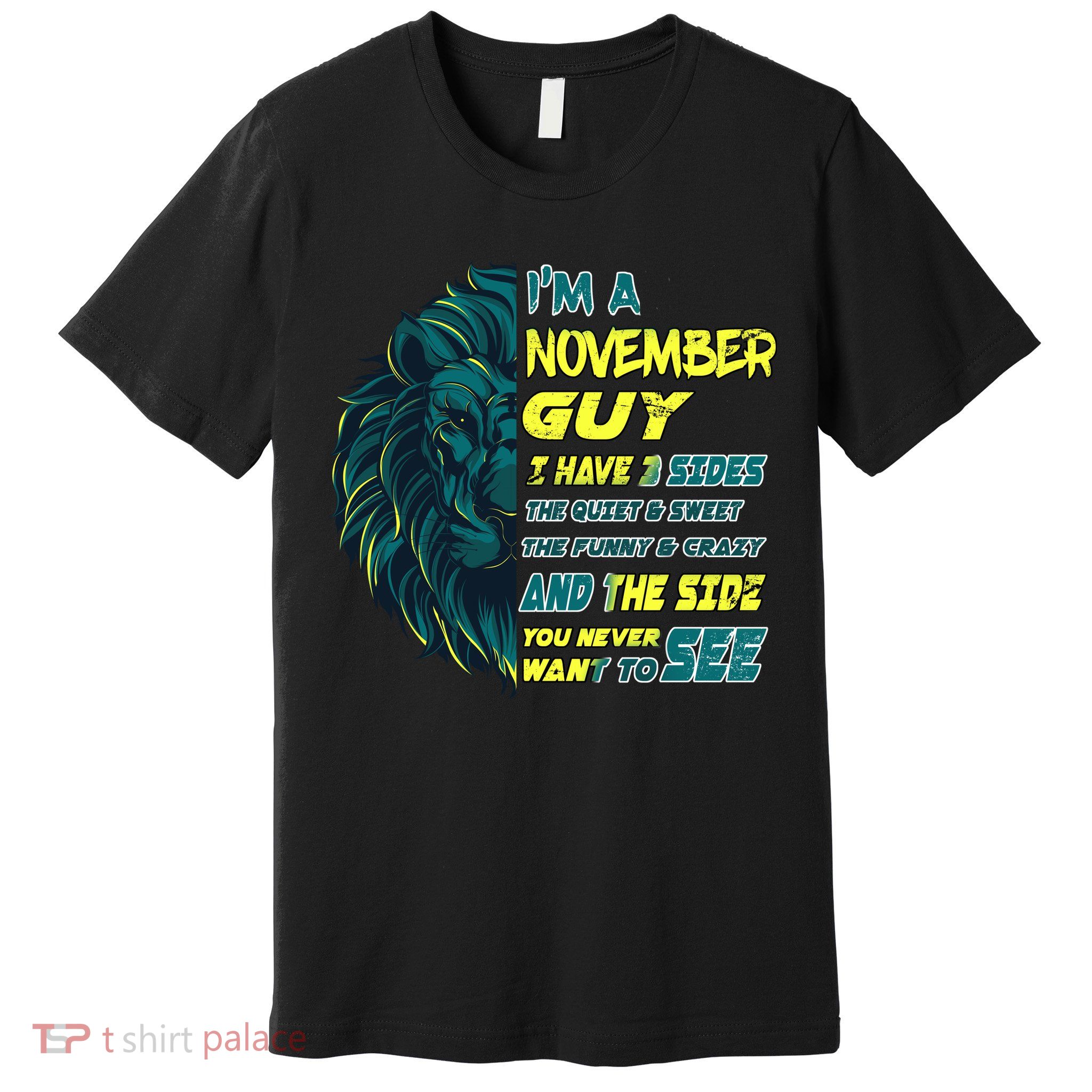 November Birthday Guy Has 3 Sides Sweet Funny Crazy  Premium T-Shirt