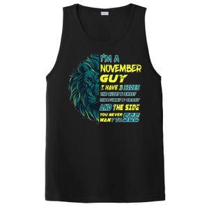 November Birthday Guy Has 3 Sides Sweet Funny Crazy  PosiCharge Competitor Tank