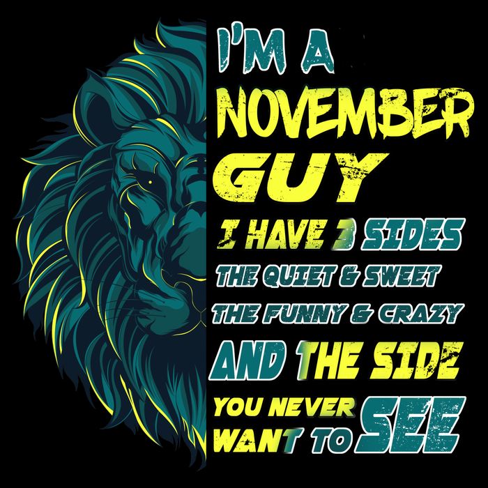 November Birthday Guy Has 3 Sides Sweet Funny Crazy  Women's V-Neck T-Shirt