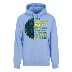 November Birthday Guy Has 3 Sides Sweet Funny Crazy  Unisex Surf Hoodie