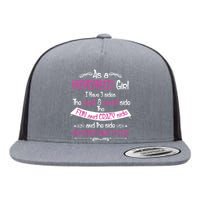 November Girl Sweet But Crazy Funny Birthday Flat Bill Trucker Hat