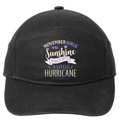 November Girls Are Sunshine Mixed With Hurricane 7-Panel Snapback Hat