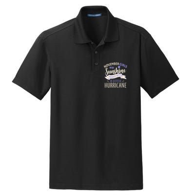 November Girls Are Sunshine Mixed With Hurricane Dry Zone Grid Polo