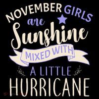 November Girls Are Sunshine Mixed With Hurricane 16 in Basic Backpack