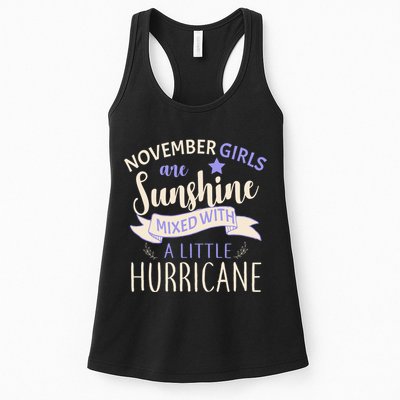 November Girls Are Sunshine Mixed With Hurricane Womens Tank Top