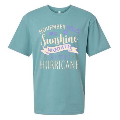 November Girls Are Sunshine Mixed With Hurricane Sueded Cloud Jersey T-Shirt