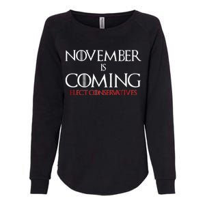 November is Coming Elect Conservatives Election Womens California Wash Sweatshirt