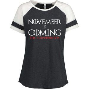 November is Coming Elect Conservatives Election Enza Ladies Jersey Colorblock Tee