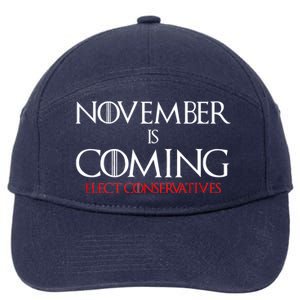 November is Coming Elect Conservatives Election 7-Panel Snapback Hat