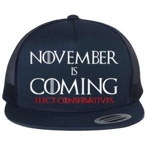 November is Coming Elect Conservatives Election Flat Bill Trucker Hat