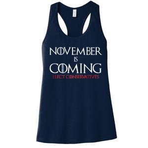 November is Coming Elect Conservatives Election Women's Racerback Tank