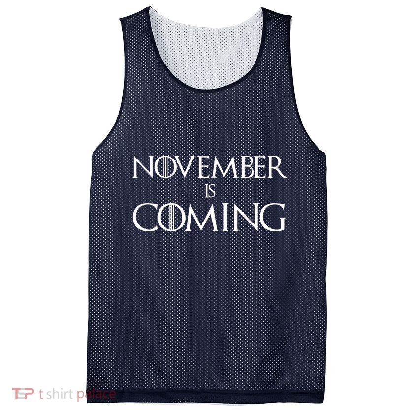November is Coming Election Mesh Reversible Basketball Jersey Tank