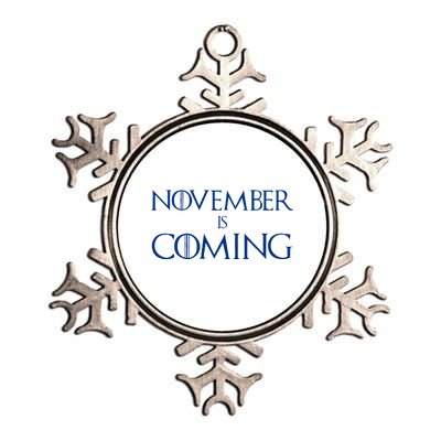 November is Coming Election Metallic Star Ornament