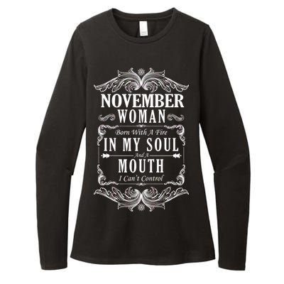 November Woman Funny Birthday Womens CVC Long Sleeve Shirt