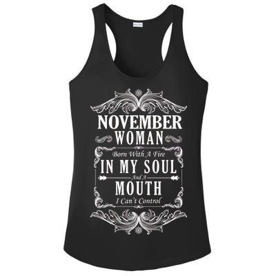 November Woman Funny Birthday Ladies PosiCharge Competitor Racerback Tank