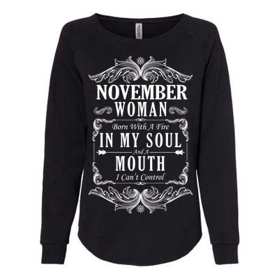 November Woman Funny Birthday Womens California Wash Sweatshirt