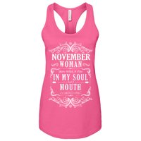 November Woman Funny Birthday Women's Racerback Tank