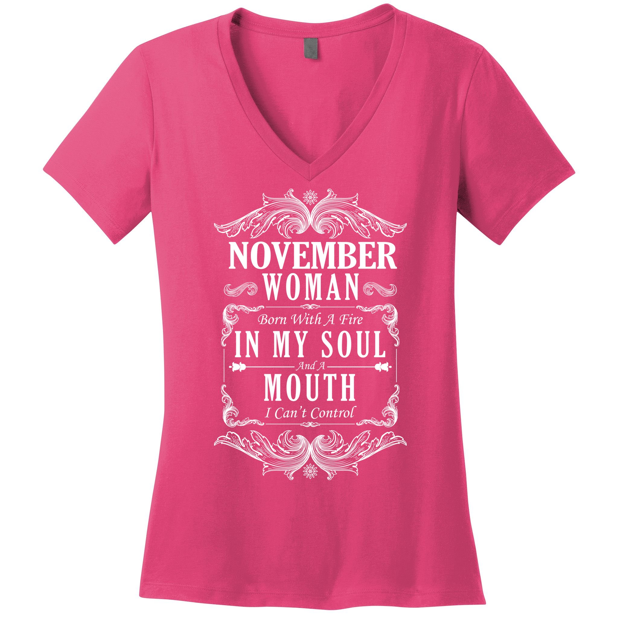 November Woman Funny Birthday Women's V-Neck T-Shirt