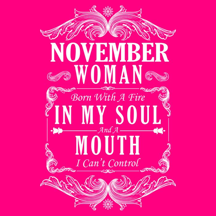 November Woman Funny Birthday Women's V-Neck T-Shirt