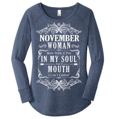 November Woman Funny Birthday Women's Perfect Tri Tunic Long Sleeve Shirt