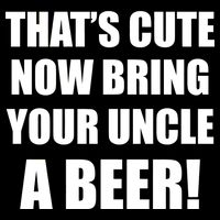 Now Bring Your Uncle a Beer Cropped Pullover Crew