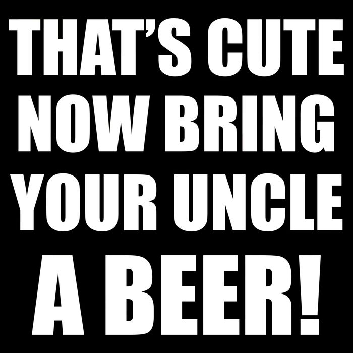 Now Bring Your Uncle a Beer Cropped Pullover Crew