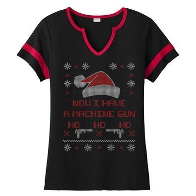 Now I Have A Machine Gun Ho HJo Ho X-Mas Ladies Halftime Notch Neck Tee