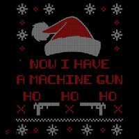 Now I Have A Machine Gun Ho HJo Ho X-Mas Button