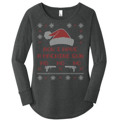 Now I Have A Machine Gun Ho HJo Ho X-Mas Women's Perfect Tri Tunic Long Sleeve Shirt