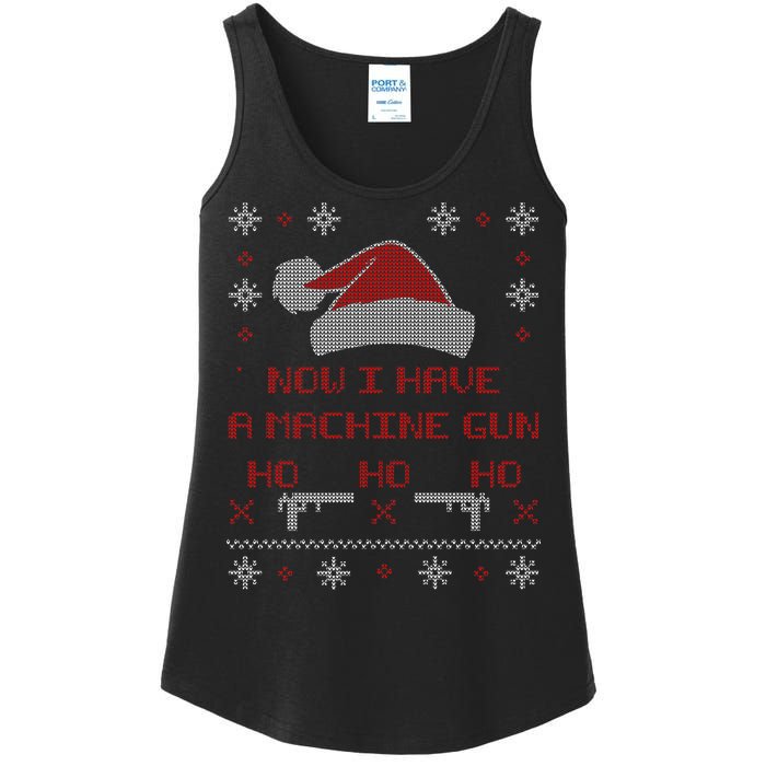 Now I Have A Machine Gun Ho HJo Ho X-Mas Ladies Essential Tank