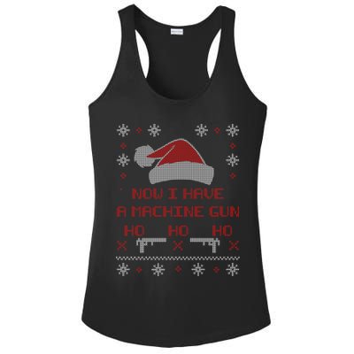 Now I Have A Machine Gun Ho HJo Ho X-Mas Ladies PosiCharge Competitor Racerback Tank