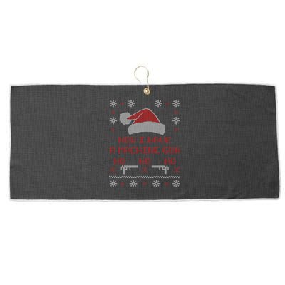 Now I Have A Machine Gun Ho HJo Ho X-Mas Large Microfiber Waffle Golf Towel