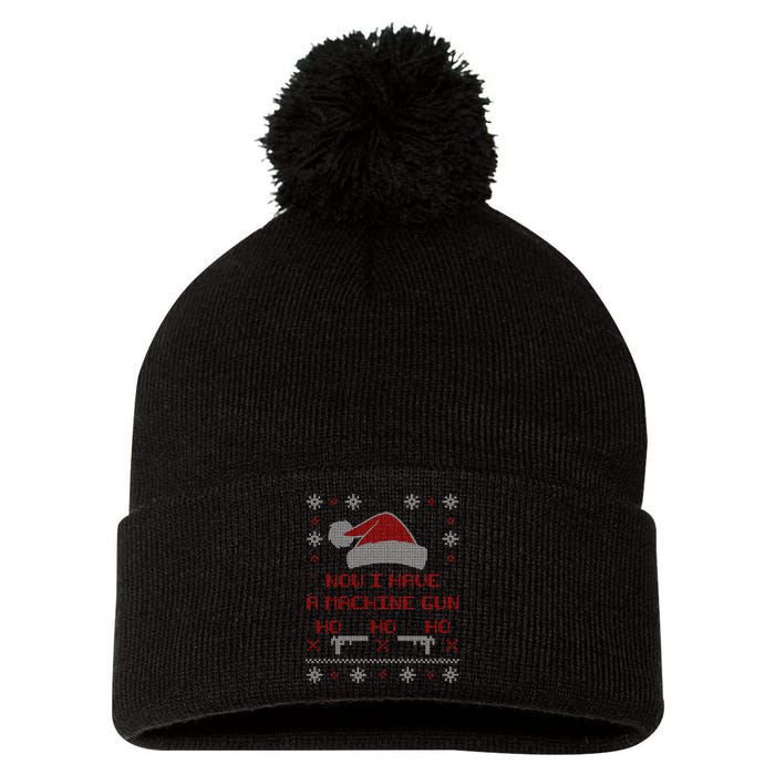 Now I Have A Machine Gun Ho HJo Ho X-Mas Pom Pom 12in Knit Beanie