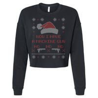 Now I Have A Machine Gun Ho HJo Ho X-Mas Cropped Pullover Crew