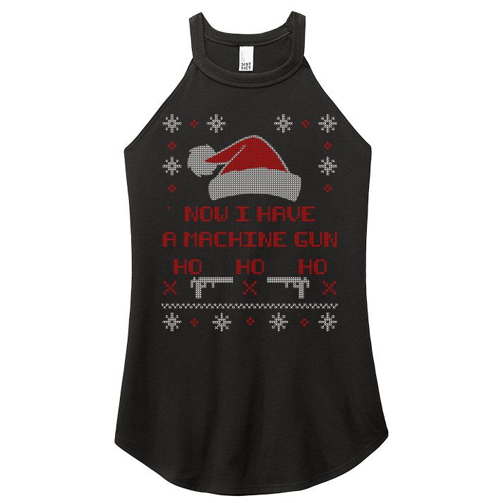 Now I Have A Machine Gun Ho HJo Ho X-Mas Women's Perfect Tri Rocker Tank