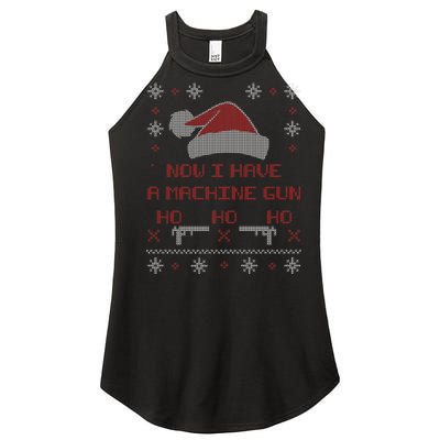 Now I Have A Machine Gun Ho HJo Ho X-Mas Women's Perfect Tri Rocker Tank