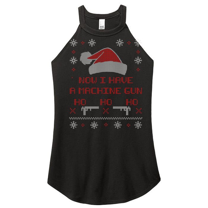 Now I Have A Machine Gun Ho HJo Ho X-Mas Women's Perfect Tri Rocker Tank