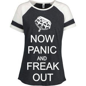 Now Panic and Freak Out Enza Ladies Jersey Colorblock Tee