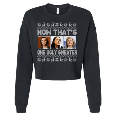 Now That's One Ugly Christmas Sweater Cropped Pullover Crew