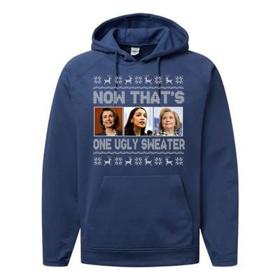 Now That's One Ugly Christmas Sweater Performance Fleece Hoodie