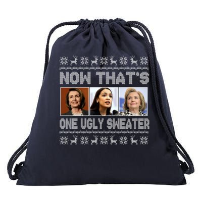 Now That's One Ugly Christmas Sweater Drawstring Bag