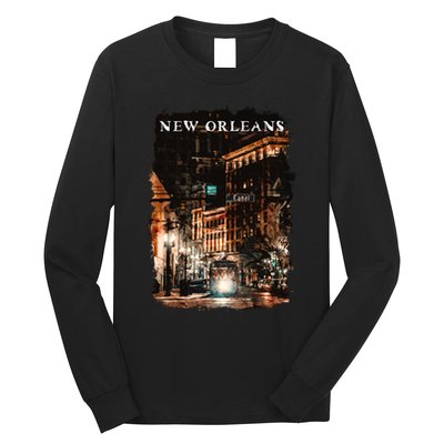 New Orleans Watercolor Long Sleeve Shirt