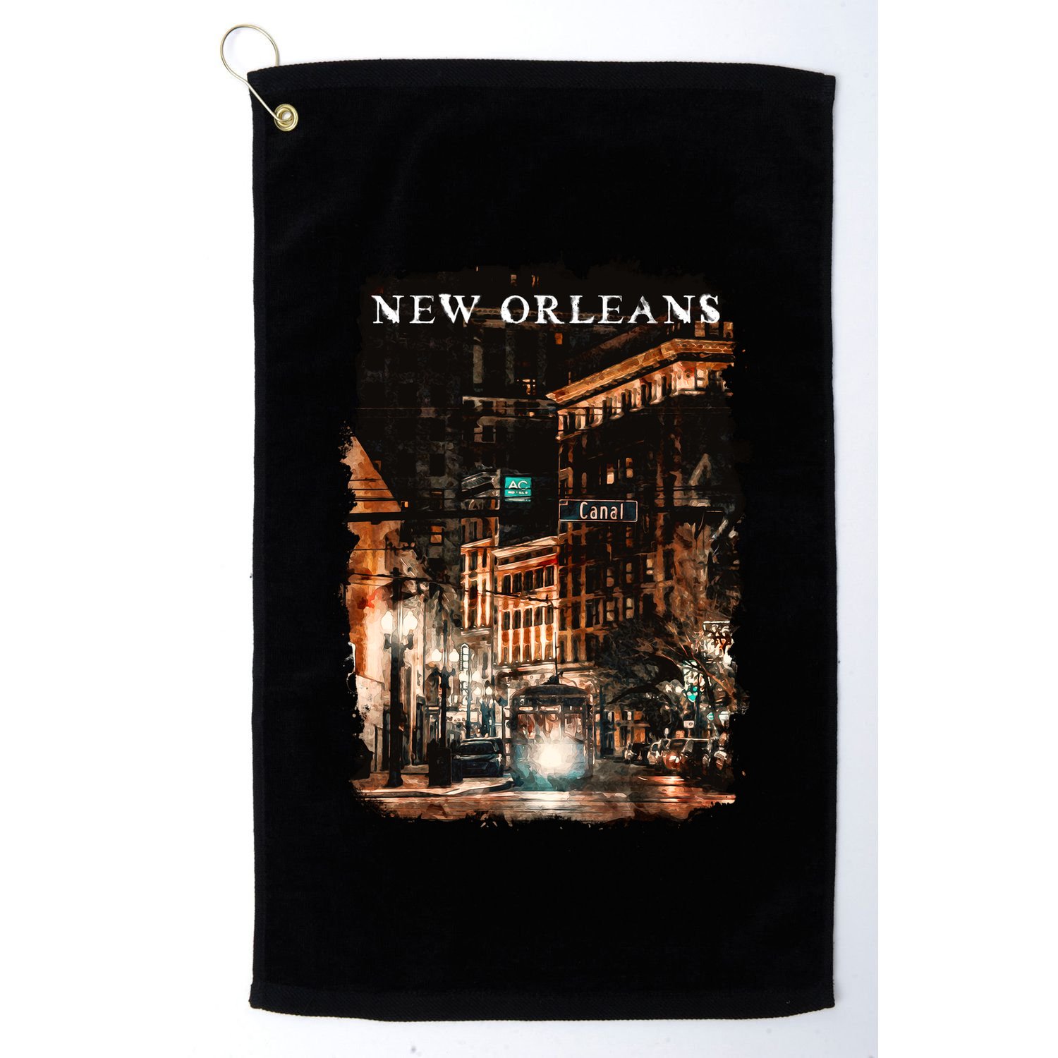 New Orleans Watercolor Golf Towel