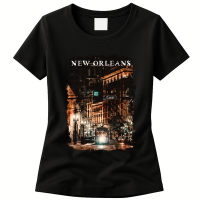 New Orleans Watercolor Womens T-Shirt