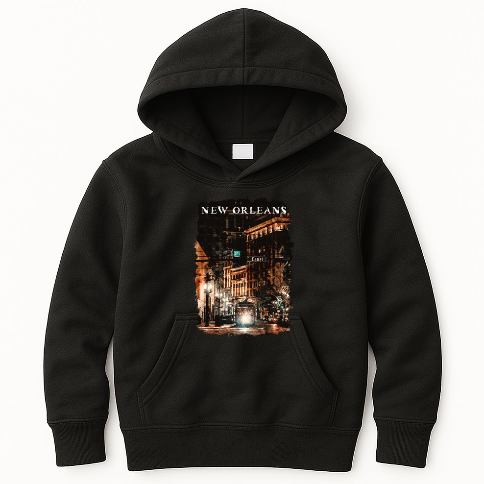 New Orleans Watercolor Kids Hoodie