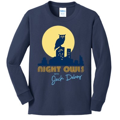 Night Owls With Jack Delroy Kids Long Sleeve Shirt